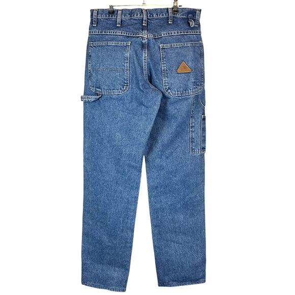 Bulwark Men FR Jeans Size 34 Blue Flame Resistant Carpenter Heavyweight Denim - Picture 3 of 12